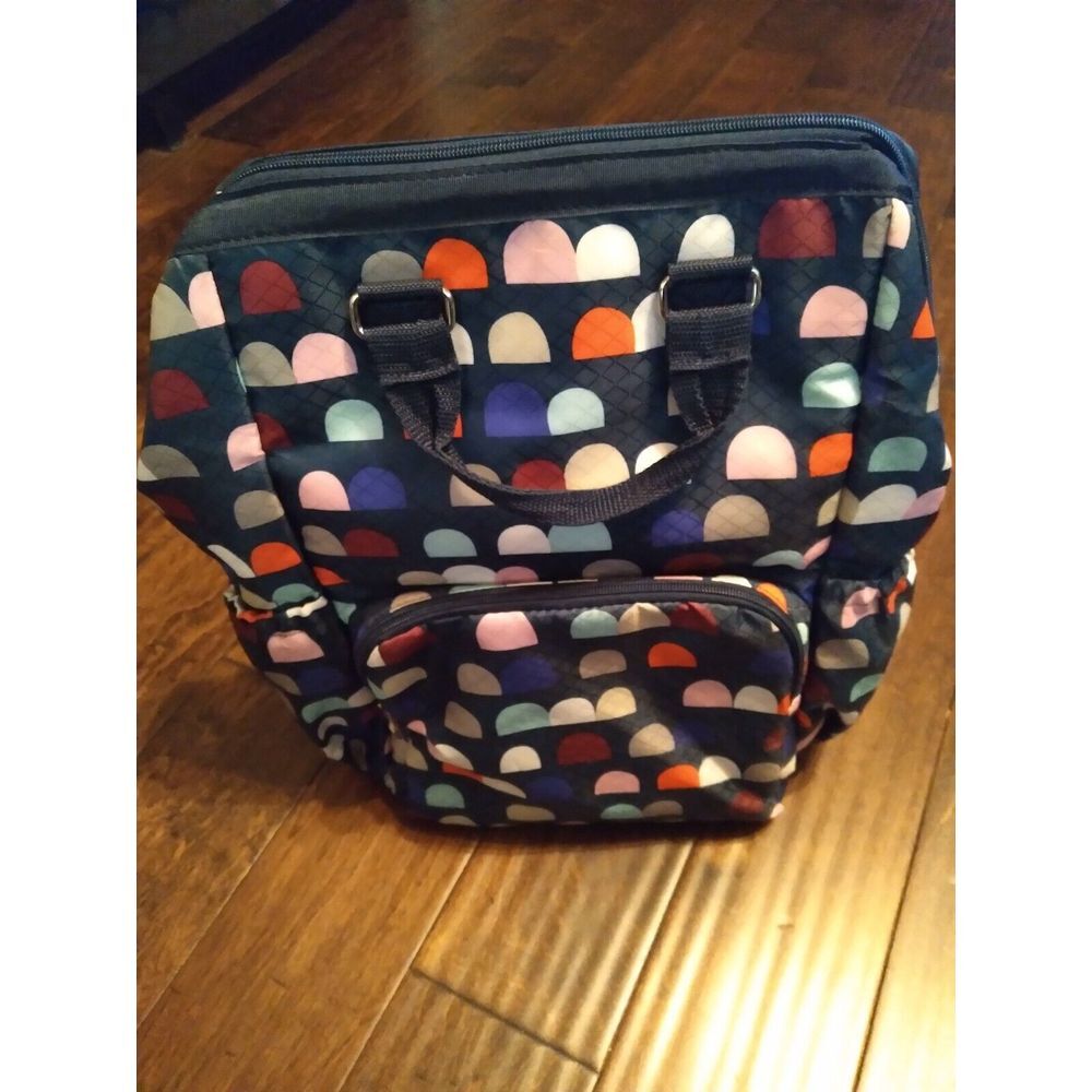 Modern Geometric Pattern Backpack Multi-Pocket Na… - image 2